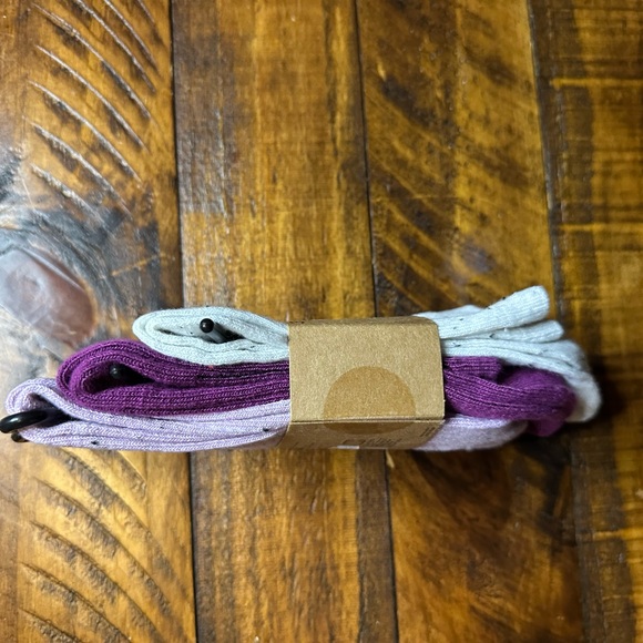 Frye and Co. 3-Pack Purple Shortie Crew Socks - NWT WM’s SZ 5-10 - Picture 2 of 3